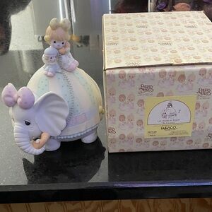 Precious Moments Pastel Elephant and Child Figurine